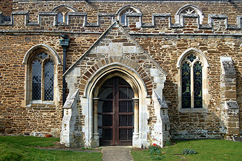 The south door and porch March 2012